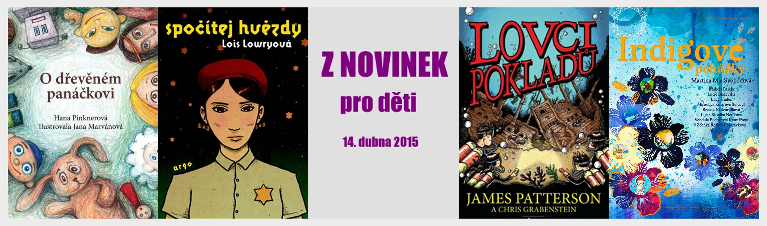 Obálky nových knih pro děti (14. dubna 2015)